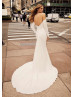 Strapless Ivory Pleated Satin Unusual Wedding Dress